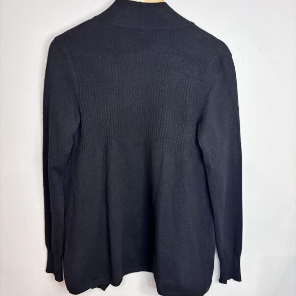 Bloomingdale’s 100% Cashmere Open Front Cardigan Womens S Sweater Black Capsule - Picture 3 of 7